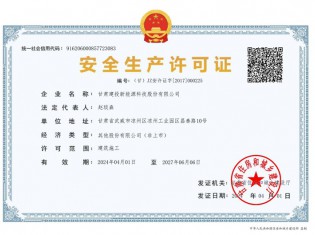 新能源公司安全生产许可证